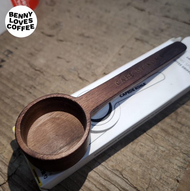 cafe de kona measuring spoon sendok takar biji kopi sendok kayu