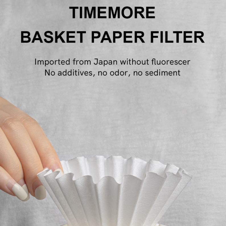 Timemore basket paper filter 01 kertas penyaring kopi filter wavy paper origami cup 1-2 50 sheets