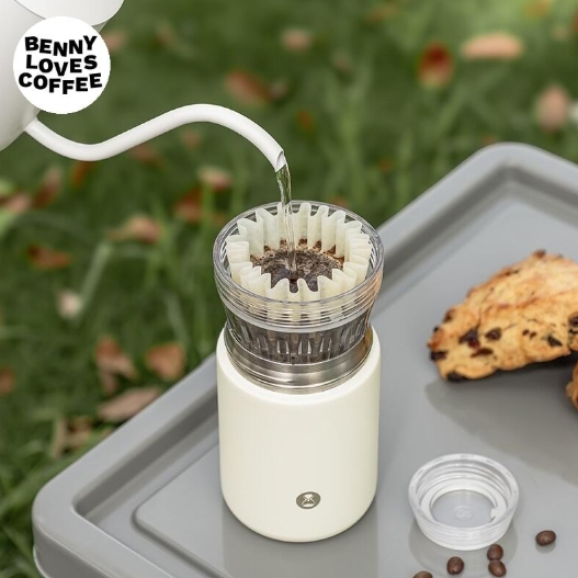 Crystal Eye Travel Brewer Timemore Ceramic Coating Tumbler 2in1 with dripper